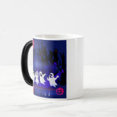 Ghost Singing Contest bij Haunted Forest Graveyard Magische Mok (Voorkant links)