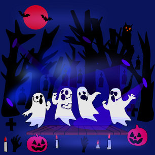 Ghost Singing Contest bij Haunted Forest Graveyard T-shirt
