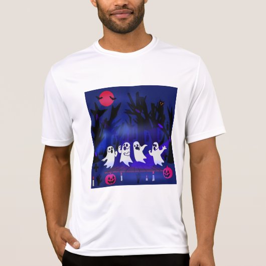 Ghost Singing Contest bij Haunted Forest Graveyard T-shirt (Voorkant)