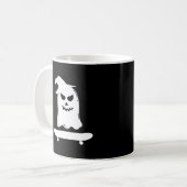 Ghost Skateboard Lazy Halloween Costume Funny Koffiemok (Voorkant links)