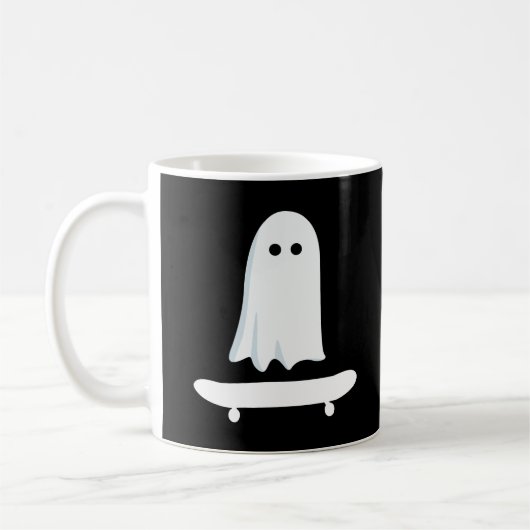 Ghost Skateboard Lazy Halloween Costume Funny Koffiemok (Links)