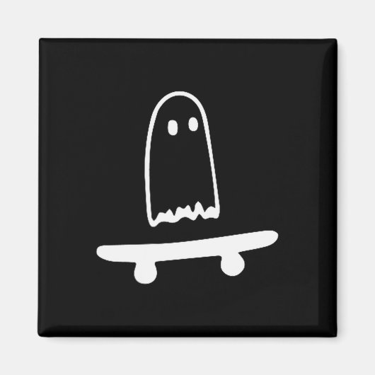 Ghost Skateboard Lazy Halloween Costume Funny Skat Magneet (Voorkant)