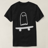 Ghost Skateboard Lazy Halloween Costume Funny Skat T-shirt (Design voorkant)