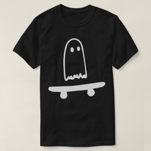 Ghost Skateboard Lazy Halloween Costume Funny Skat T-shirt (Design voorkant)