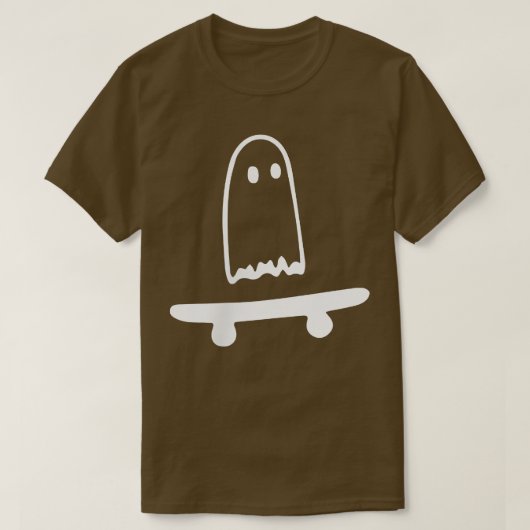Ghost Skateboard Lazy Halloween Costume Funny Skat T-shirt (Design voorkant)