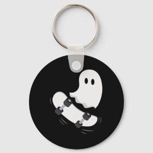 Ghost Skateboard Lazy Halloween Kostuum Leuk Skate Sleutelhanger