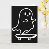 Ghost Skateboard Lui Halloween Kostuum Grappige Sk Kaart (Gele Bloem)