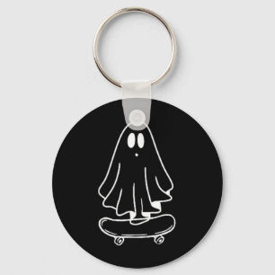 Ghost Skateboard Lui Halloween Kostuum Grappige Sk Sleutelhanger