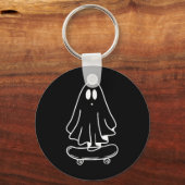 Ghost Skateboard Lui Halloween Kostuum Grappige Sk Sleutelhanger (Voorkant)