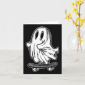 Ghost Skateboarder Blackwork  Kaart (Gele Bloem)