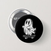 Ghost Skateboarder Blackwork Ronde Button 5,7 Cm (Voorkant /achterkant)