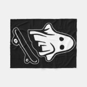 Ghost Skateboarding Halloween Kostuum Grappige Gee Fleece Deken (Voorkant (Horizontaal))