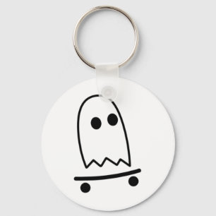 Ghost Skateboarding Lazy Halloween Costume Fun Ska Sleutelhanger