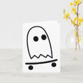 Ghost Skateboarding lui Halloween Kostuum Fun Ska Kaart (Gele Bloem)