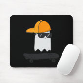 Ghost Skateboarding Luiheid Halloween Kostuum Grap Muismat (Met muis)