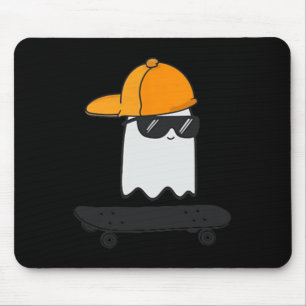 Ghost Skateboarding Luiheid Halloween Kostuum Grap Muismat