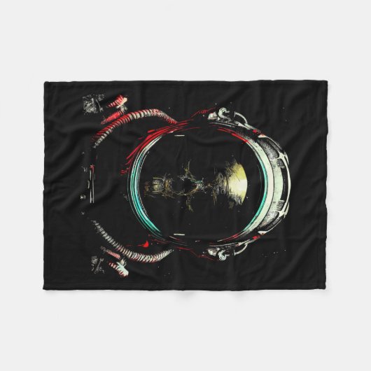 Ghost Skeleton - Spooky Skull Halloween Kostuum Fleece Deken (Voorkant (Horizontaal))