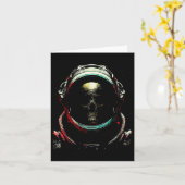 Ghost Skeleton - Spooky Skull Halloween Kostuum Kaart (Gele Bloem)