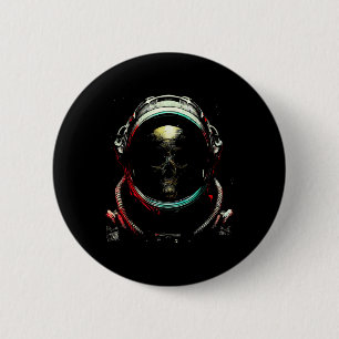 Ghost Skeleton - Spooky Skull Halloween Kostuum Ronde Button 5,7 Cm