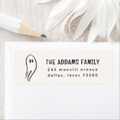 Ghost Sketch Halloween retouradres Etiket (Insitu)