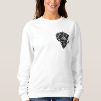 Ghost Skull Gotische Grafische Dames Hoodie Trui