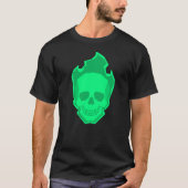 Ghost Skull Graphic T-Shirt – Halloween Neon Skull (Voorkant)