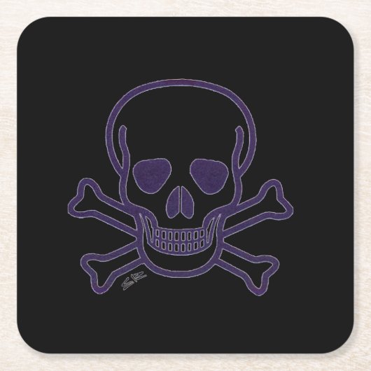 Ghost Skull-papierdrankenkusten Kartonnen Onderzetters (Voorkant)