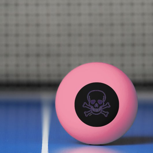 Ghost Skull sinaasappel gloed 1 ster ping pong bal Pingpongbal (Net)