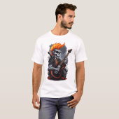Ghost Skull Spelen Gitaar T-shirt (Voorkant volledig)