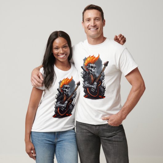 Ghost Skull Spelen Gitaar T-shirt (Unisex)