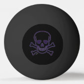Ghost Skull zwart 1 ster ping pong bal Pingpongbal (Voorkant)