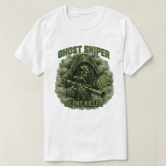 Ghost Sniper Silent Killer Tactisch T-shirt (Design voorkant)