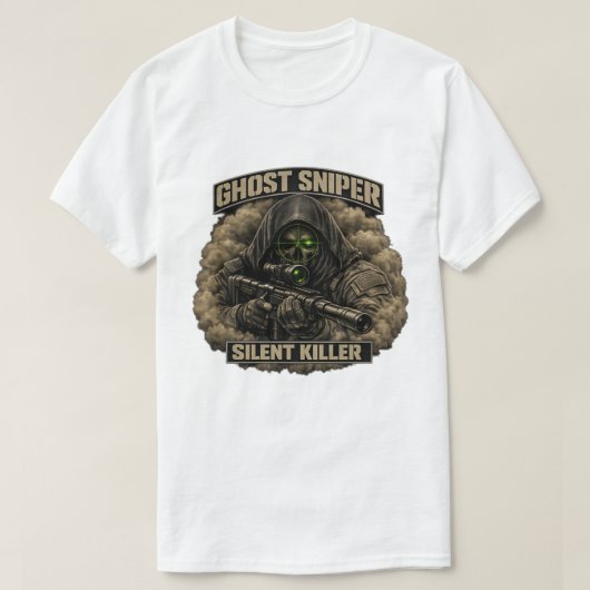 Ghost Sniper Silent Killer Tactisch T-Shirt (Design voorkant)