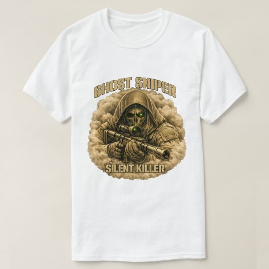 Ghost Sniper Silent Killer Tactisch T-shirt (Design voorkant)