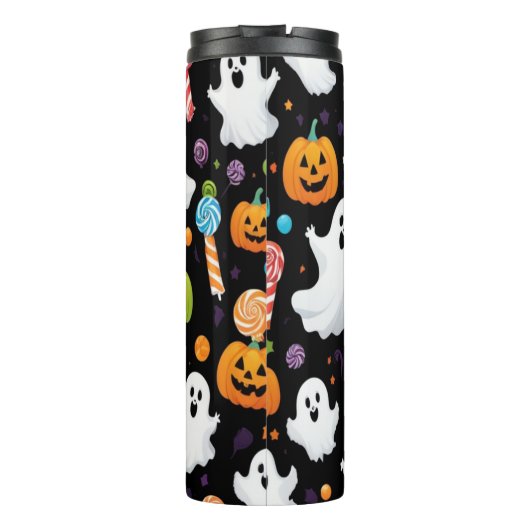 Ghost Snoep Halloween Zwart Thermosbeker (Achterkant)