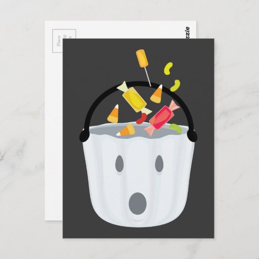 Ghost snoep pail briefkaart (Voorkant / Achterkant)