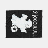 Ghost Soccer Halloween Fleece Deken (Voorkant (Horizontaal))