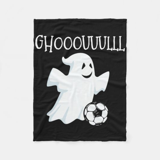 Ghost Soccer Halloween Fleece Deken (Voorkant)