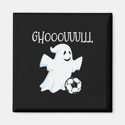 Ghost Soccer Halloween Magneet (Voorkant)