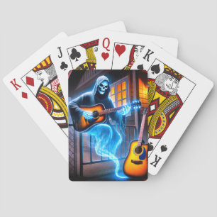 Ghost Spelen De Gitaar Pokerkaarten