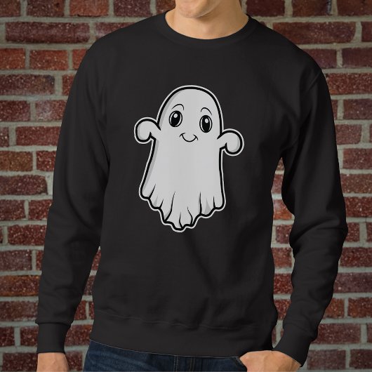 Ghost Spirit met een glimlach Cartoon ontwerp Hall Trui