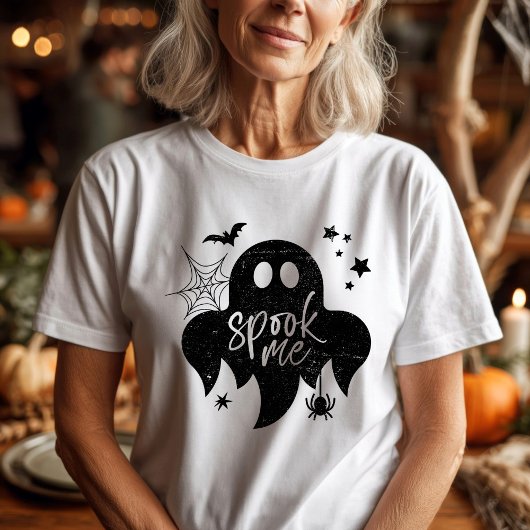 Ghost Spook Me Halloween Tri-Blend Shirt