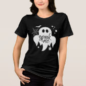 Ghost Spook Me Halloween Tri-Blend Shirt (Voorkant)