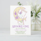 Ghost Spooky Een 1e Halloween Uitnodiging Verjaard (Staand voorkant)