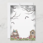 Ghost Spooky Halloween Verjaardagsfeest Kaart (Achterkant)