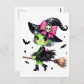 Ghost Spooky Mama Retro Halloween  Design Briefkaart (Voorkant / Achterkant)