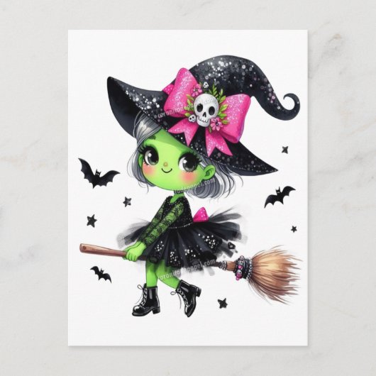 Ghost Spooky Mama Retro Halloween  Design Briefkaart (Voorkant)