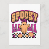 Ghost Spooky Mama Retro Halloween  Design Briefkaart (Voorkant)
