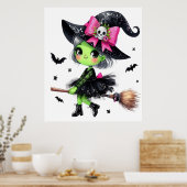 Ghost Spooky Mama Retro Halloween Design Poster (Keuken)
