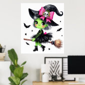 Ghost Spooky Mama Retro Halloween Design Poster (Thuiskantoor)